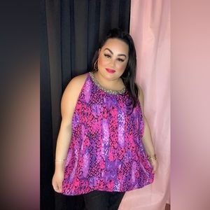 So vibrant and soft. No tags but never worn and with no marks.